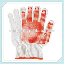 2014 hot sell red Safety product dotted working gloves cotton knitted gloves